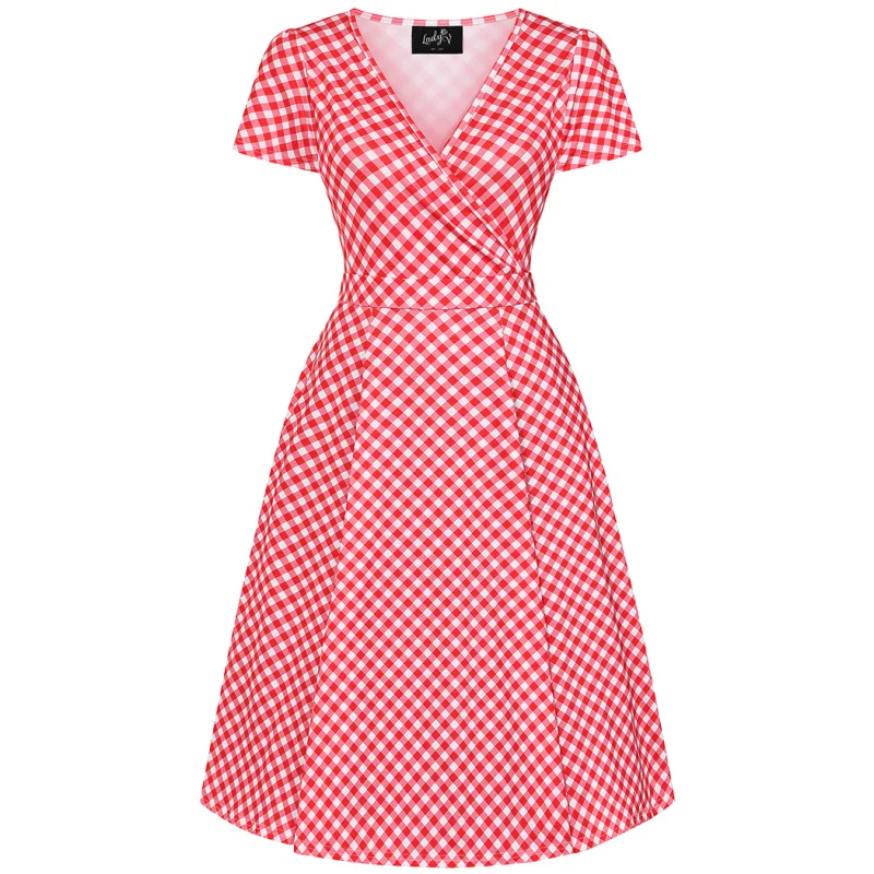 Lyra Dress - Red Gingham