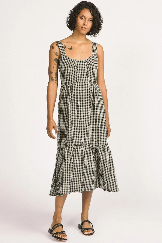 Calista Dress Black Gingham