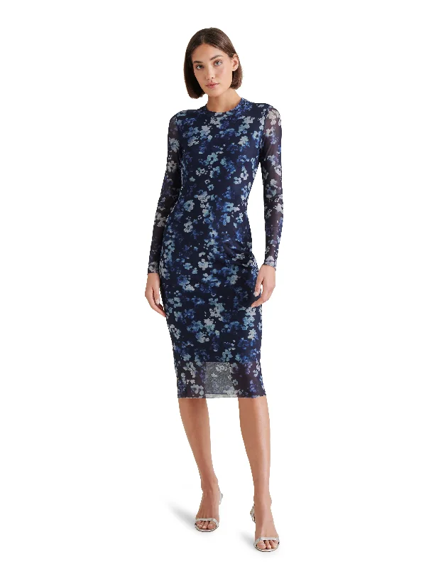HAILEE DRESS FLORAL INDIGO