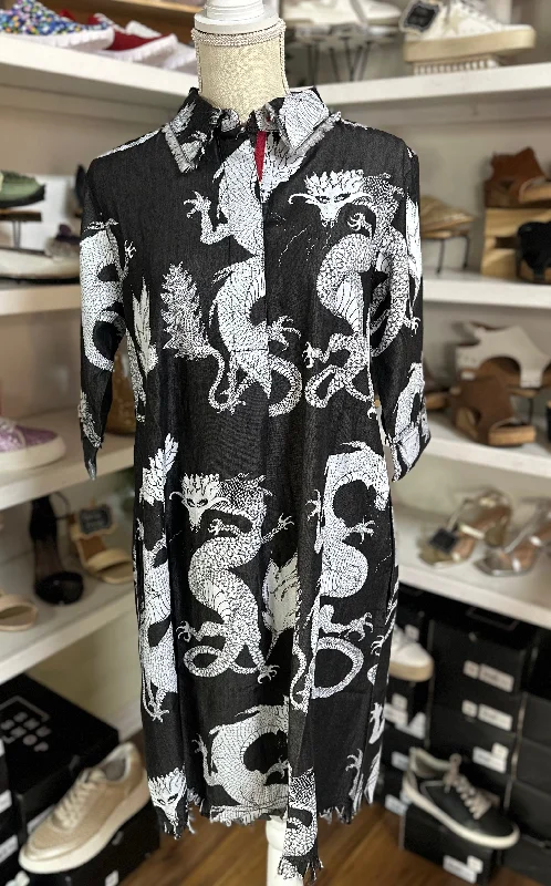 Black Denim Dragon