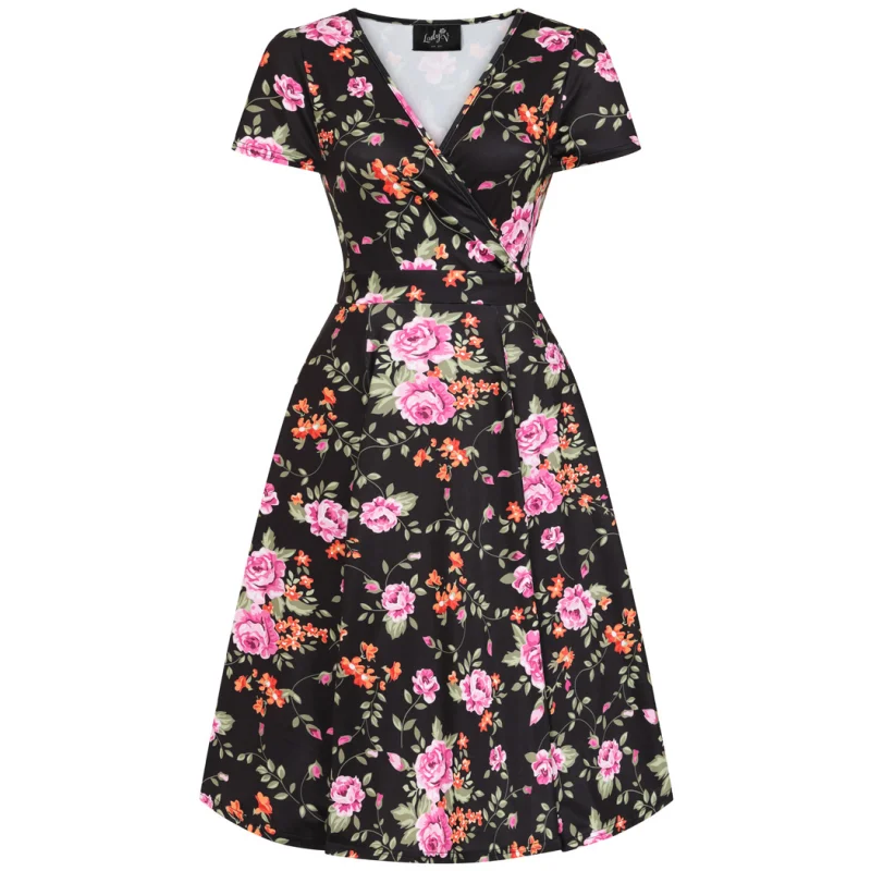 Lyra Dress - Pink and Orange Floral