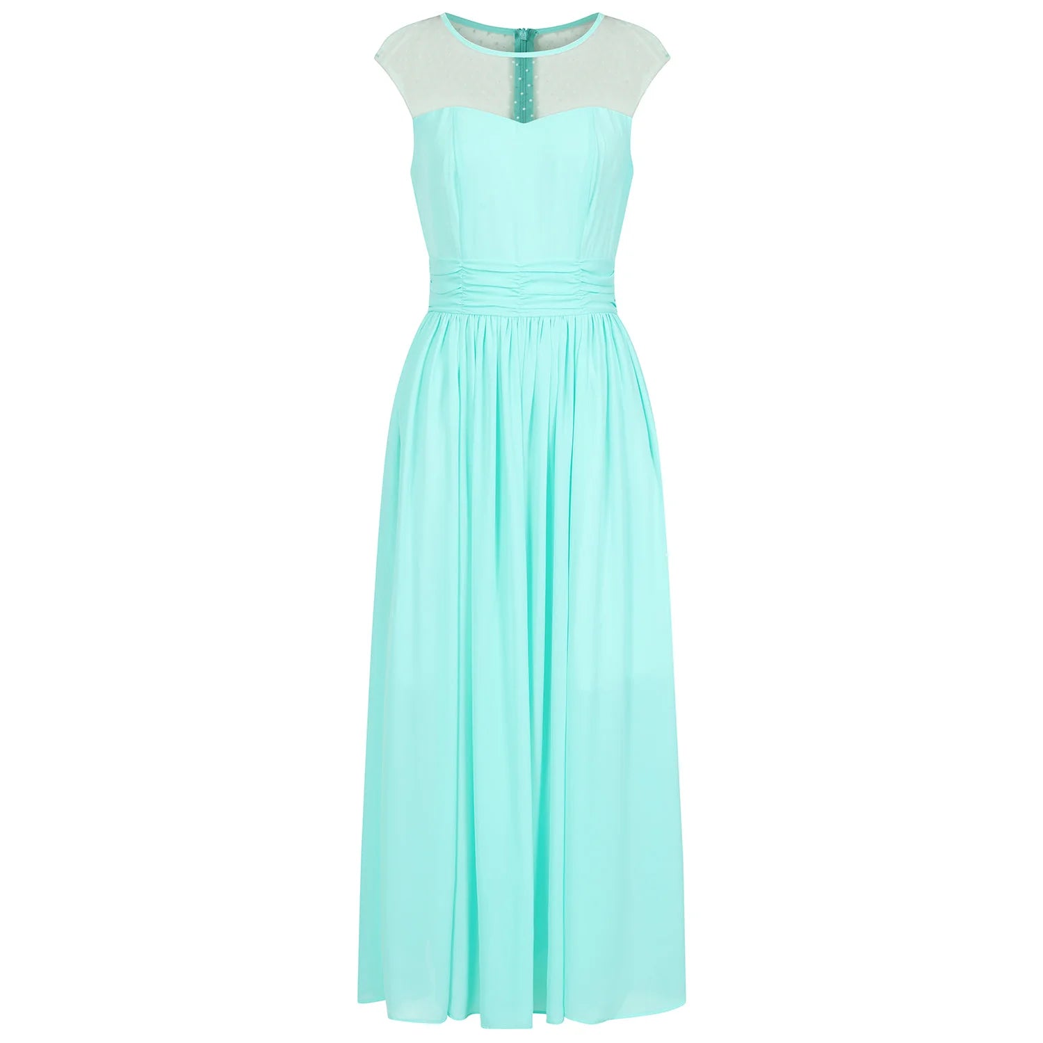 Mint Green Sleeveless Midaxi Cotton Dress