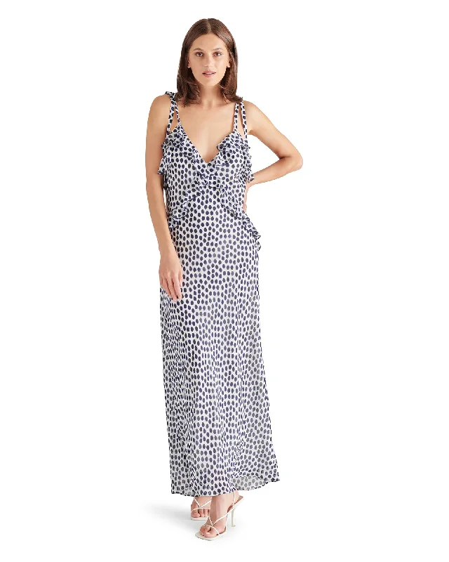 ADALINA DRESS POLKA DOT NATURAL MULTI
