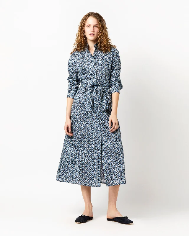Annette Dress in Blue Elvington Orchard Liberty Fabric