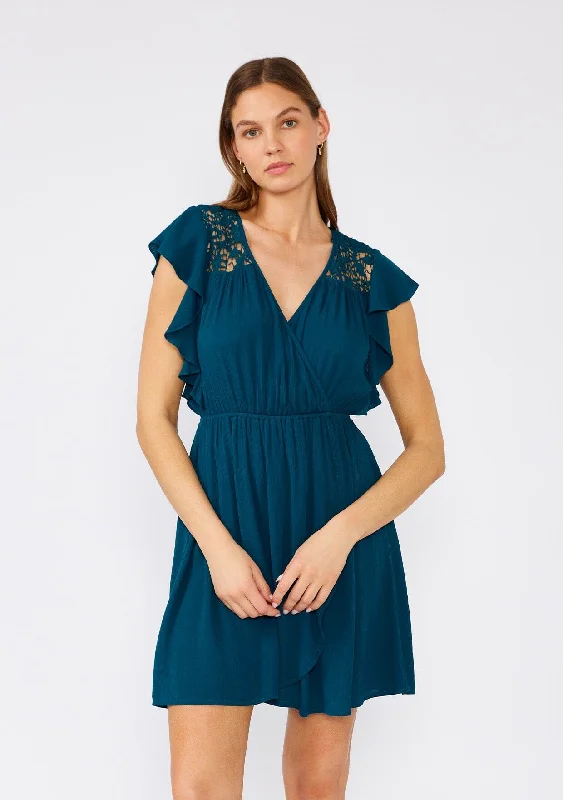 Bayside Crochet Mini Dress Elegant Tulle Mini Dress