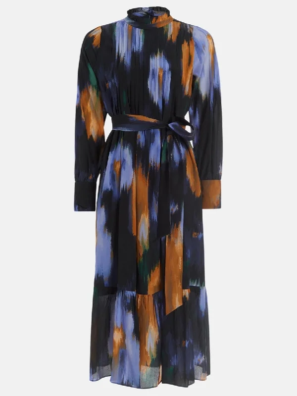 Catie Midi Dress Trendy Mock Neck Midi Dress