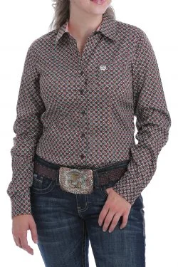 Cinch Wmns Brown Geo Print Western Shirt - Black Friday Sale Comfortable Short Sleeve Blouse Cinch Wmns Brown Geo Print Western Shirt - Black Friday Sale Comfortable Short Sleeve Blouse