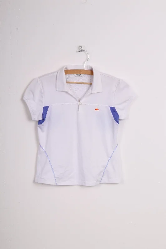 Ellesse Italia Grils L 12-14Yrs Polo Shirt White Sport Short Sleeve Classic V-Neck Short Shirt Ellesse Italia Grils L 12-14Yrs Polo Shirt White Sport Short Sleeve Classic V-Neck Short Shirt