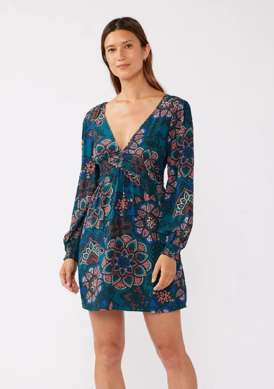 Floral Prism Mini Dress Fashionable Mini Dress with Pockets