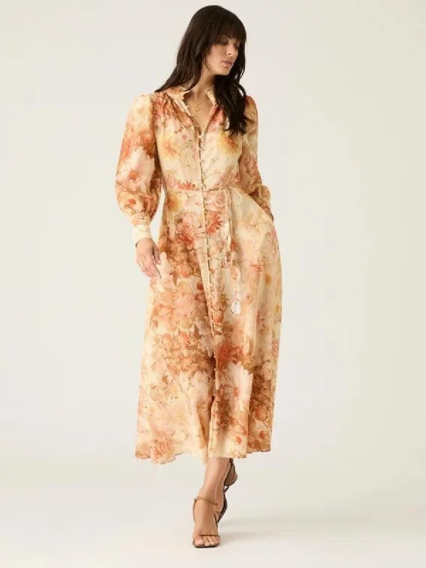 Juliette Midi Dress Stylish Button-Up Midi Dress