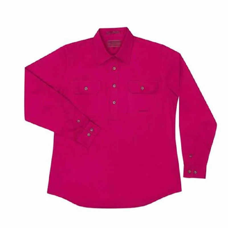 Just Country Wmns Jahna Workshirt Stylish Crew Neck Shirt