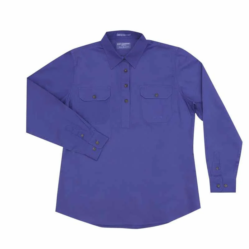 Just Country Wms Jahna Workshirt Comfortable Peplum Short Shirt