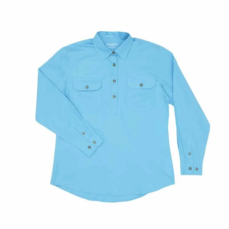 Just Country Wms Jahna Workshirt Elegant Draped Short Shirt
