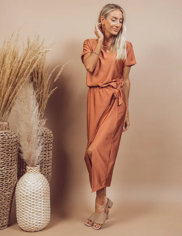 Kathleen Midi Dress Stylish Silk Midi Dress