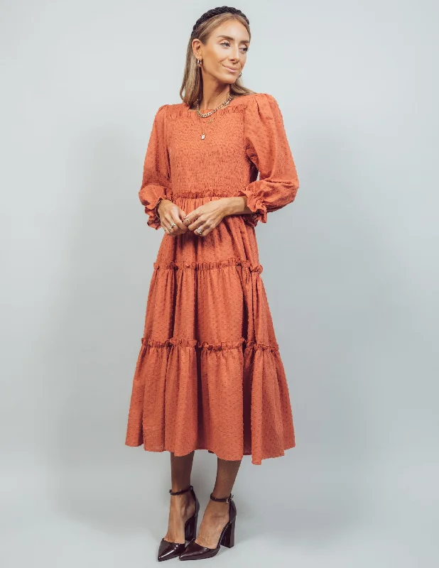 Kippa Textured Midi Dress Cozy Knit Midi Dress