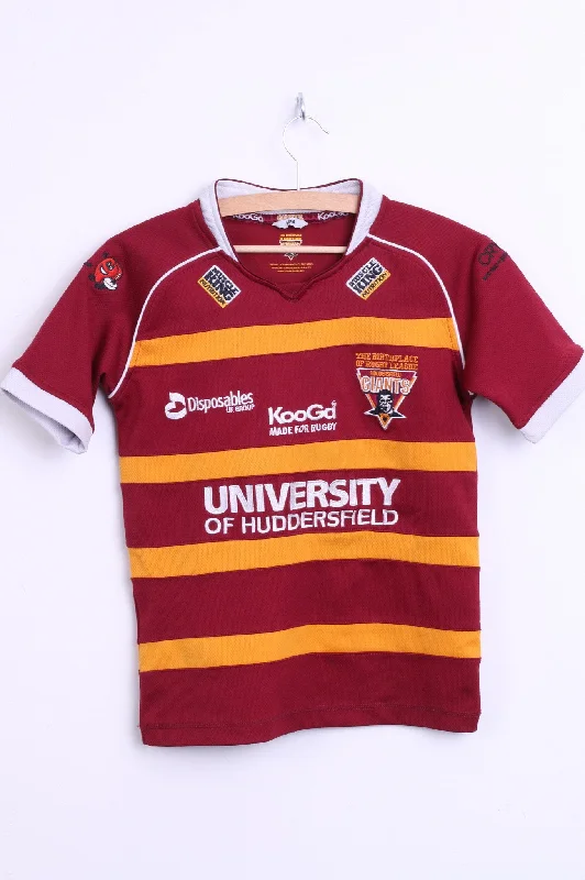 KooGa Giants Womens XS/S Rugby Shirt Maroon Orange Top Sport Trendy Floral Short Sleeve KooGa Giants Womens XS/S Rugby Shirt Maroon Orange Top Sport Trendy Floral Short Sleeve