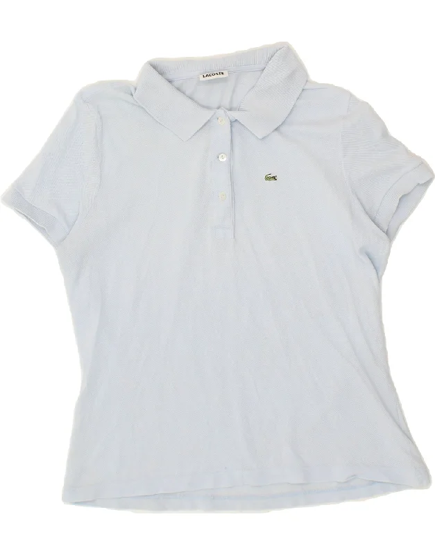 LACOSTE Womens Polo Shirt Size 46 XL Blue Trendy Sleeveless Short Shirt