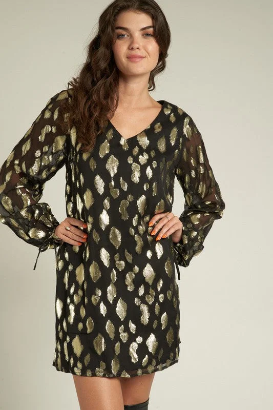 Lurex Spotted Mini Dress Fashionable Lace Mini Dress