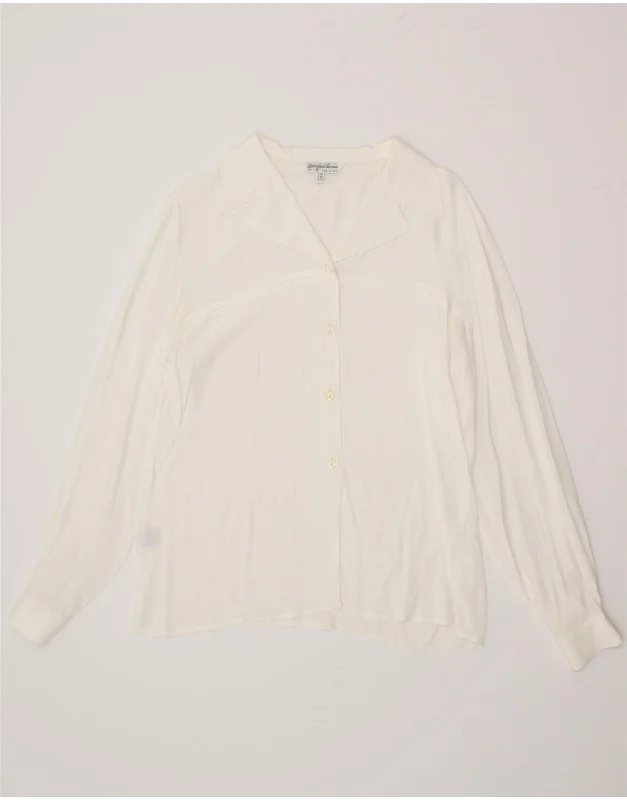 MARIO PUCCI CECCONI Womens Shirt Blouse IT 46 Large Beige Acetate Trendy Floral Short Sleeve MARIO PUCCI CECCONI Womens Shirt Blouse IT 46 Large Beige Acetate Trendy Floral Short Sleeve