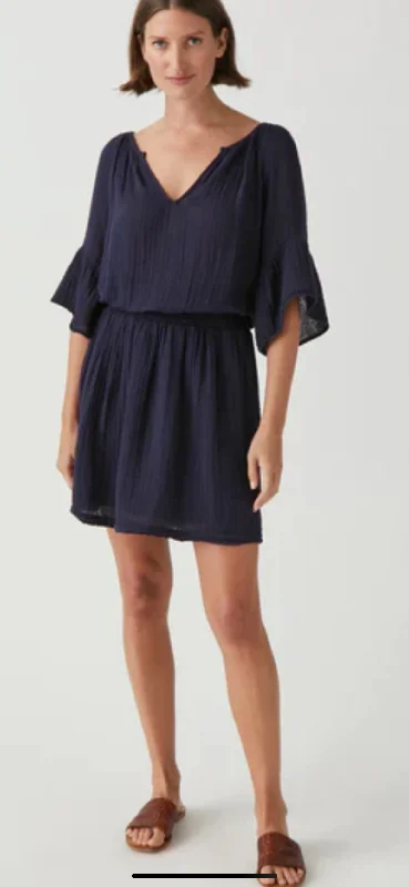 MICHAEL STARS-Katelyn Mini Dress Admiral Casual Mini Dress with Pockets
