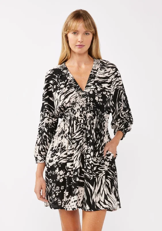 Midnight Oasis Mini Dress Casual High-Waist Mini Dress