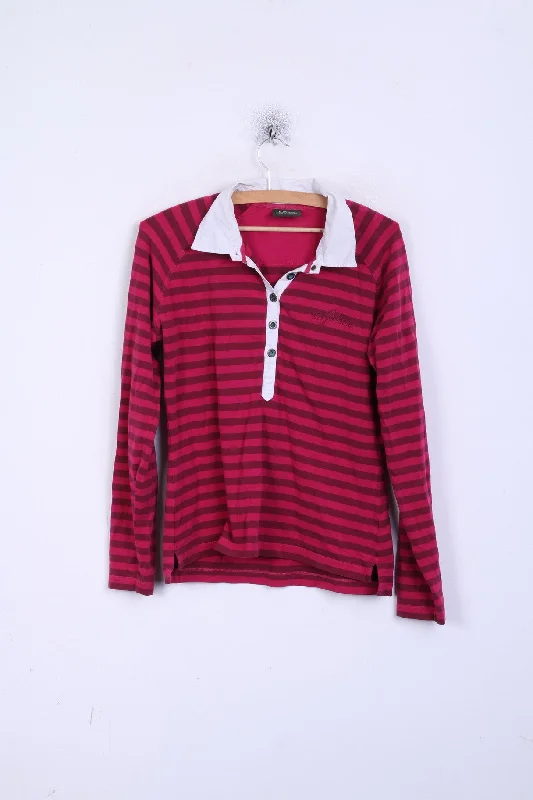 Peak Performance Womens L Polo Shirt Long Sleeve Striped Cotton Casual Oversized Short Shirt Peak Performance Womens L Polo Shirt Long Sleeve Striped Cotton Casual Oversized Short Shirt