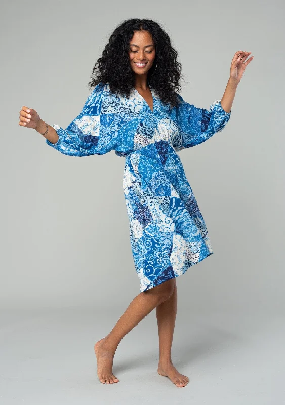Romina Patchwork Mini Dress Cozy T-Shirt Mini Dress