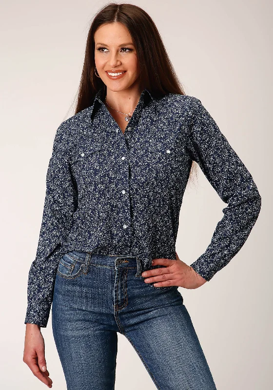 Roper Wmns Karman Classic 55/45 Collection LS Shirt Print Blue - Black Friday Sale Casual Loose Short Sleeve Roper Wmns Karman Classic 55/45 Collection LS Shirt Print Blue - Black Friday Sale Casual Loose Short Sleeve