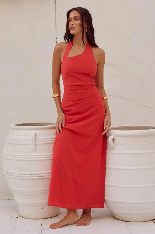 Sapphira Long Midi Dress - Jaffa Trendy Square Neck Midi Dress