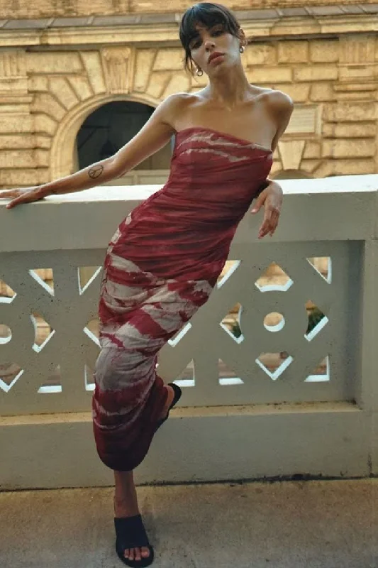Sexy Bicolor Tie Dye Printed Ruched Bodycon Mesh Strapless Midi Dress - Wine Cozy Spaghetti Strap Midi Dress Sexy Bicolor Tie Dye Printed Ruched Bodycon Mesh Strapless Midi Dress - Wine Cozy Spaghetti Strap Midi Dress