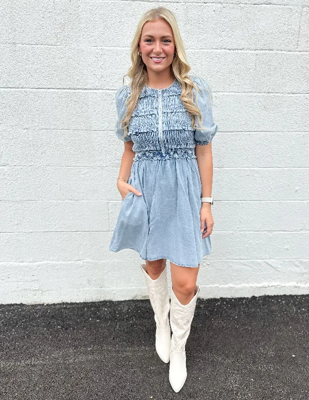 Someone to You Puff Sleeve Mini Dress Trendy Wraparound Mini Dress