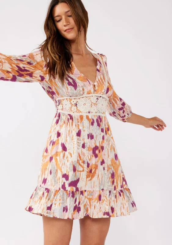 Terra Spice Mini Dress Elegant Satin Mini Dress