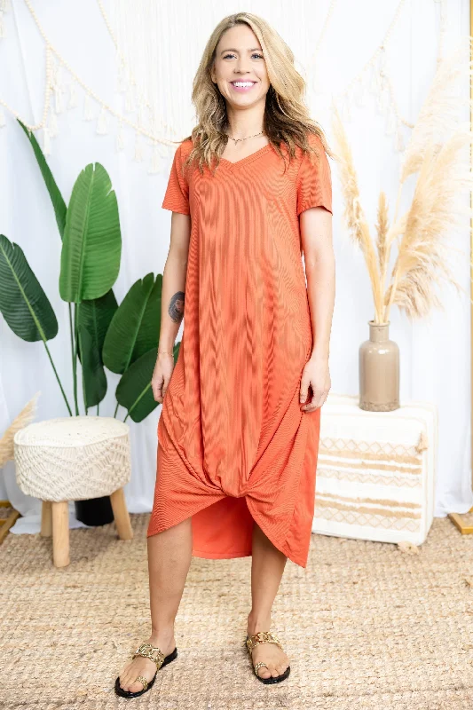 Tied To You - Midi Dress Fashionable Fitted Midi Dress
