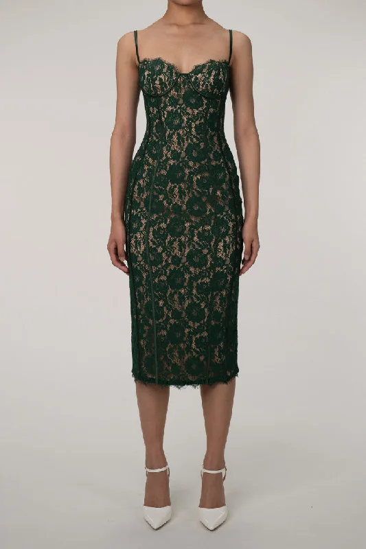 Vintage Eyelash Sweetheart Bodycon Lace Cocktail Midi Dress - Green Trendy Knit Midi Dress Vintage Eyelash Sweetheart Bodycon Lace Cocktail Midi Dress - Green Trendy Knit Midi Dress