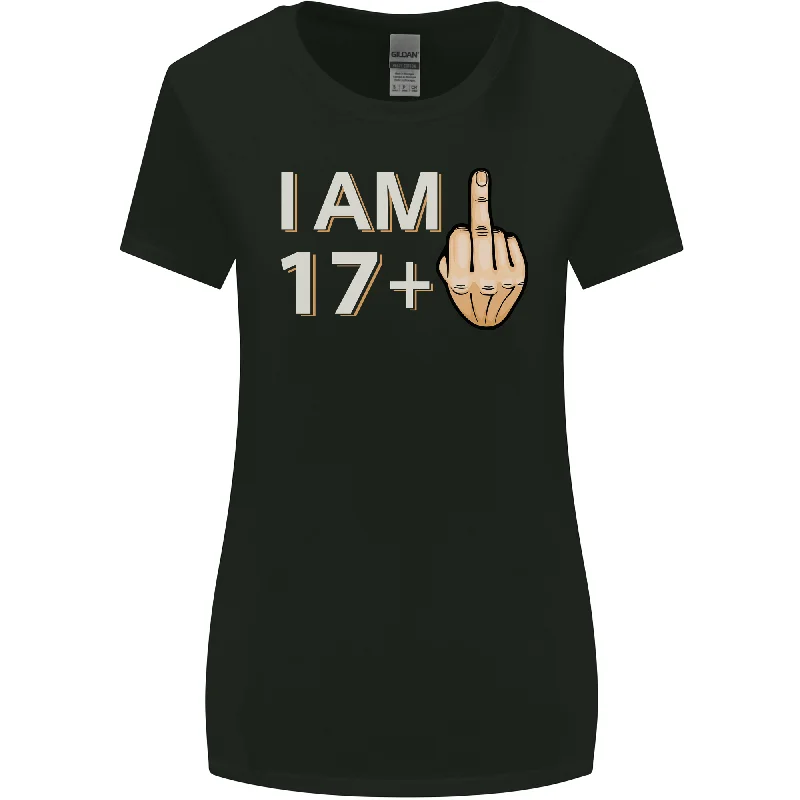 18th Birthday Funny Offensive 18 Year Old Womens Wider Cut T-Shirt Seamless Knitted Crochet