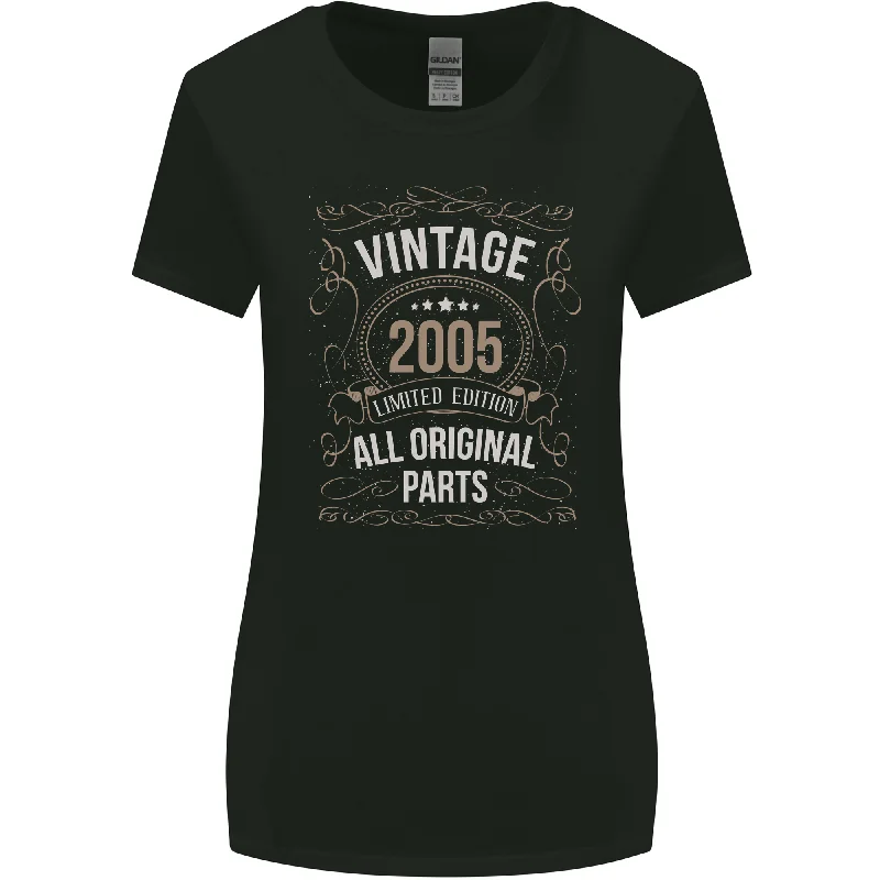 18th Birthday Limited Edition 2005 Womens Wider Cut T-Shirt Fashionable Trendy Casual