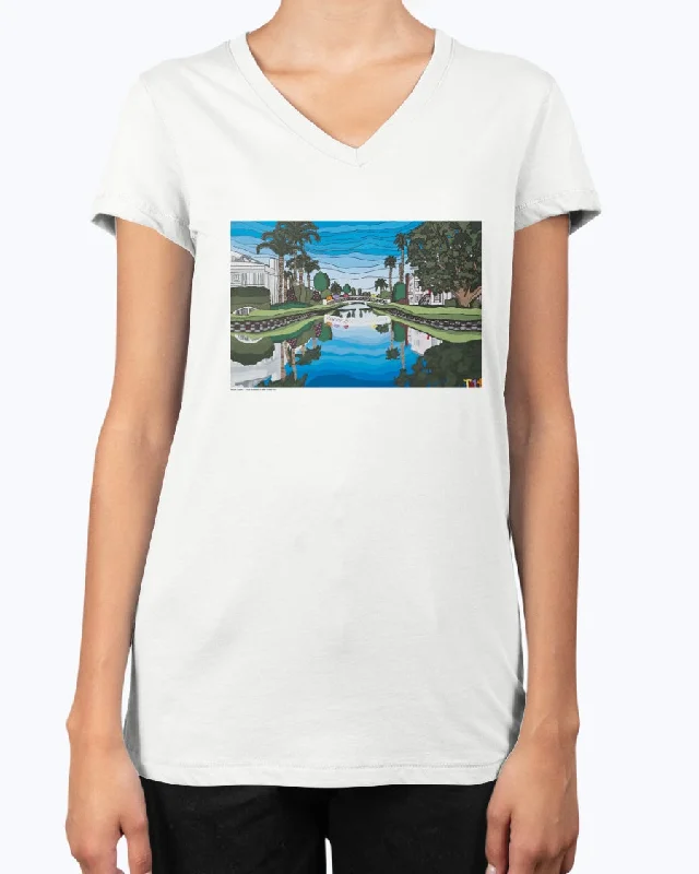 Venice Canals 1 - V Neck Tee Casual Formal Business