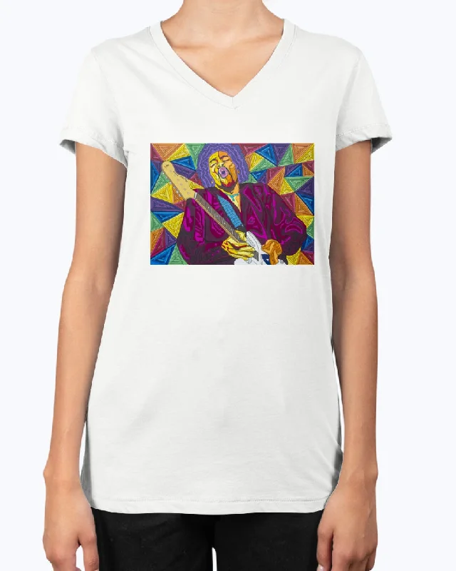 Bold As Love - V Neck Tee Hooded Caped Shawl Collar