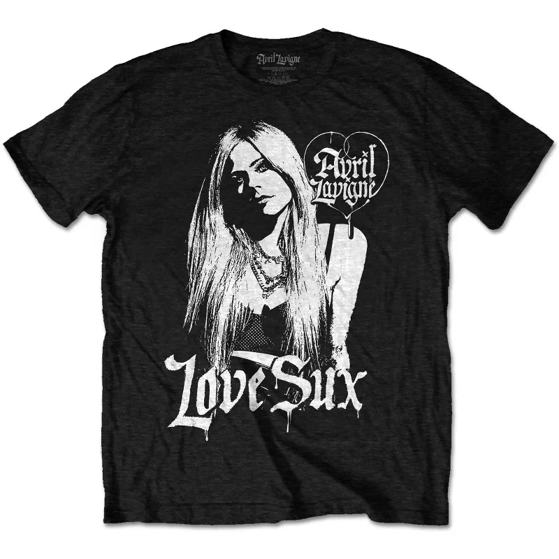 Avril Lavigne | Official T-Shirt | Love Sux Back Print Wool Fabric Cashmere Fabric Tweed Fabric Avril Lavigne | Official T-Shirt | Love Sux Back Print Wool Fabric Cashmere Fabric Tweed Fabric