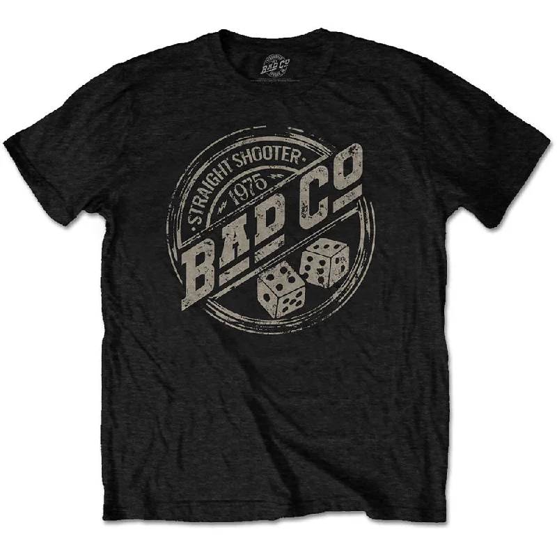 Bad Company | Official Band T-Shirt | Straight Shooter Roundel Striped Floral Plaid