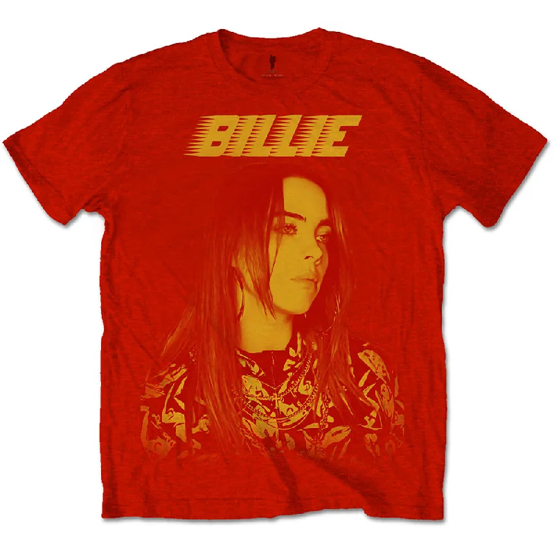 Billie Eilish | Official Band T-Shirt | Racer Logo Jumbo Terry Blend Velvet Blend Canvas Blend Billie Eilish | Official Band T-Shirt | Racer Logo Jumbo Terry Blend Velvet Blend Canvas Blend