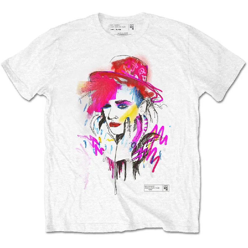 Boy George & Culture Club | Official Band T-Shirt | Drawn Portrait Machine Wash Dry Clean Hand Wash Boy George & Culture Club | Official Band T-Shirt | Drawn Portrait Machine Wash Dry Clean Hand Wash