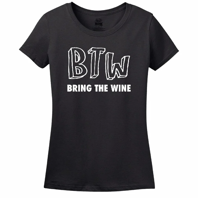 Btw - Bring The Wine - Women's T-Shirt Mesh Canvas Denim