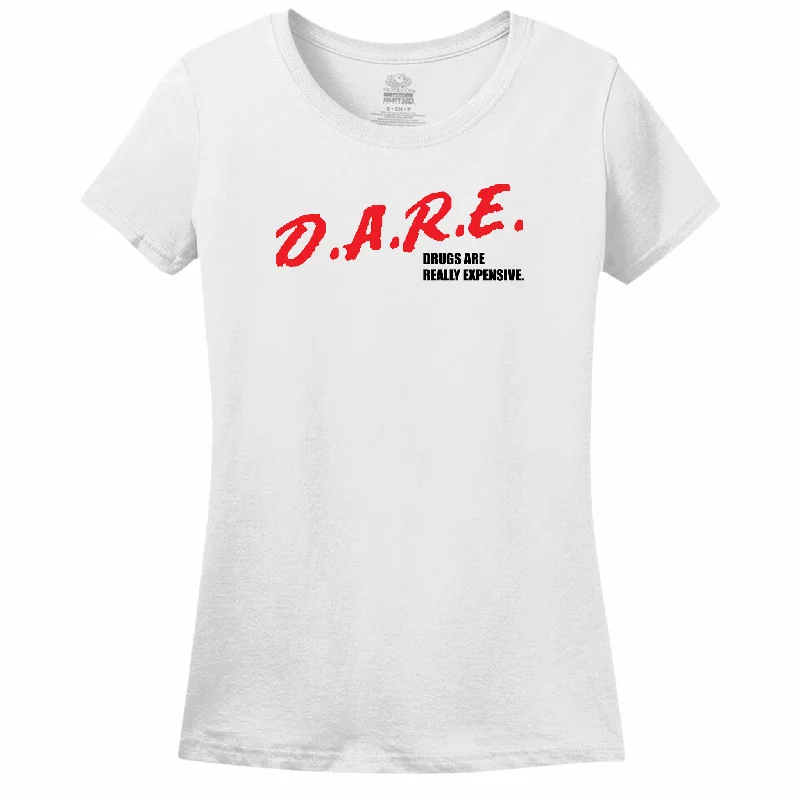 Dare (Drugs Are Really Expensive) - Women's T-Shirt Houndstooth Herringbone Solid