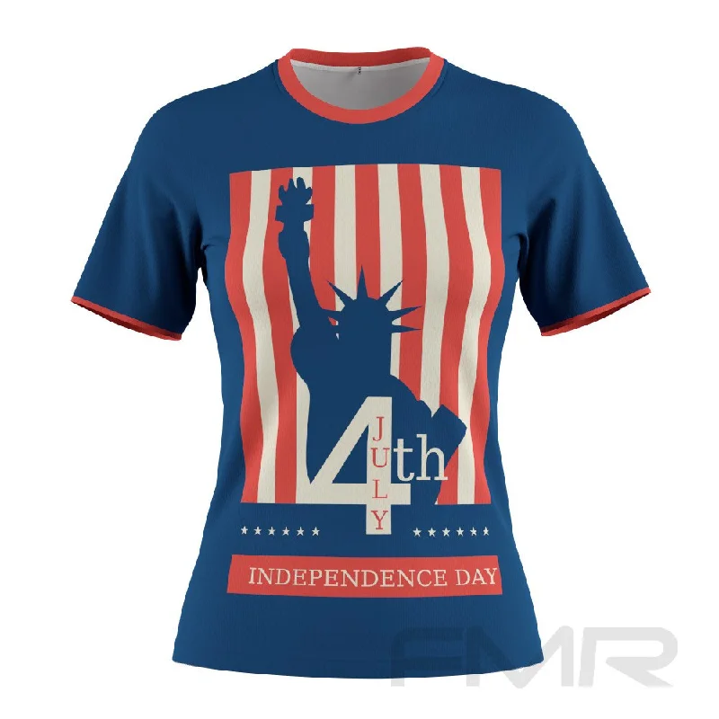 FMR Independence Day Women's Performance T-Shirt Welt Pockets Slit Pockets