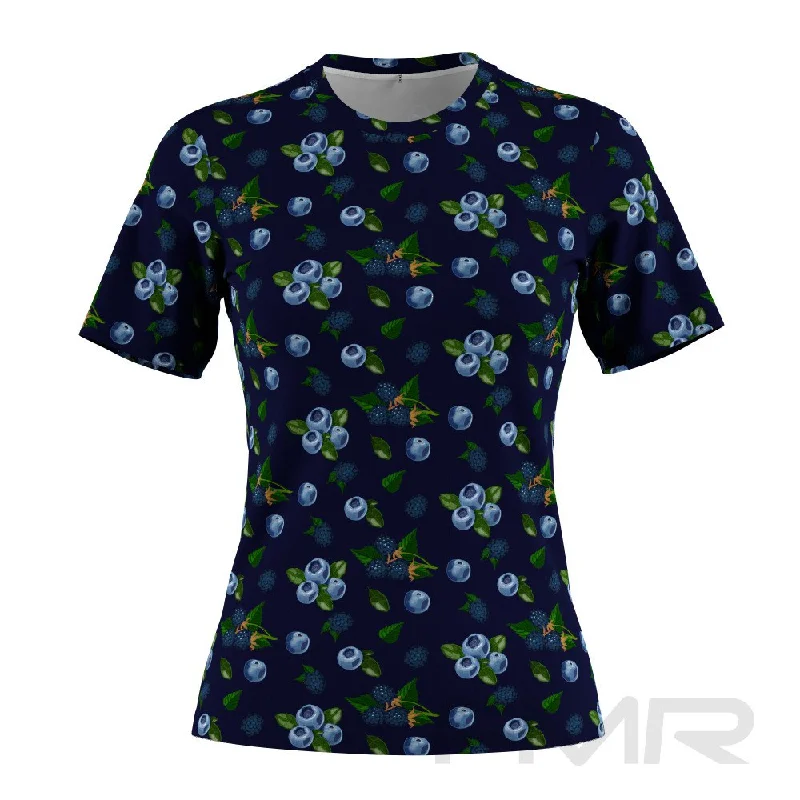 FMR Women's Blackberry Short Sleeve Running T-Shirt Front Pockets Side Pockets Patch Pockets FMR Women's Blackberry Short Sleeve Running T-Shirt Front Pockets Side Pockets Patch Pockets