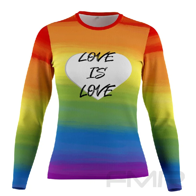 FMR Women's Love Long Sleeve T-Shirt Terry Blend Velvet Blend Canvas Blend
