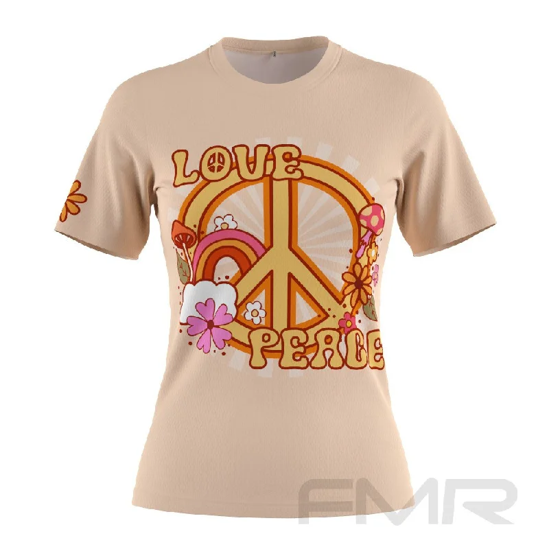 FMR Women's Peace Short Sleeve T-Shirt Wool Fabric Cashmere Fabric Tweed Fabric