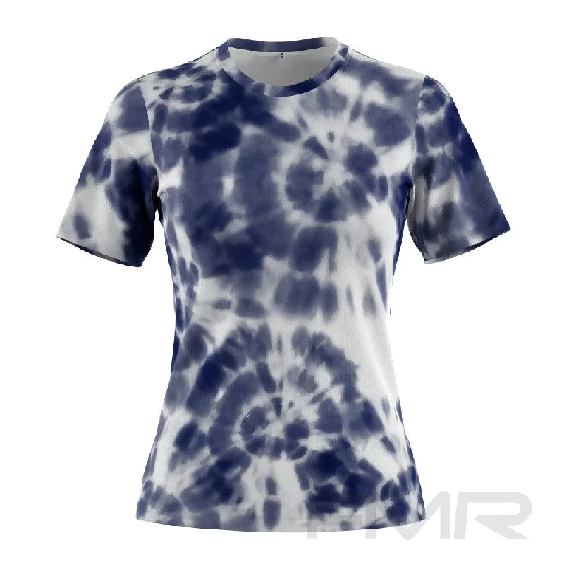 FMR Women's Shibori Tie-Dye Short Sleeve T-Shirt Nylon Fabric Polyester Fabric Spandex Fabric FMR Women's Shibori Tie-Dye Short Sleeve T-Shirt Nylon Fabric Polyester Fabric Spandex Fabric