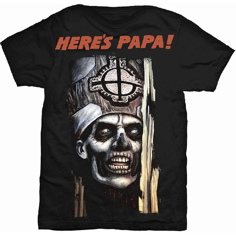 Ghost | Official Band T-Shirt | Here's Papa Knit Fabric Woven Fabric Fleece Fabric